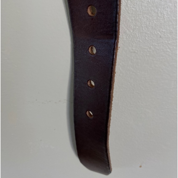 J Crew brown leather belt. Silver tone buckle. - Picture 4 of 5
